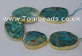 CNG3121 8 inches 30*45mm - 40*50mm freeform ocean agate beads