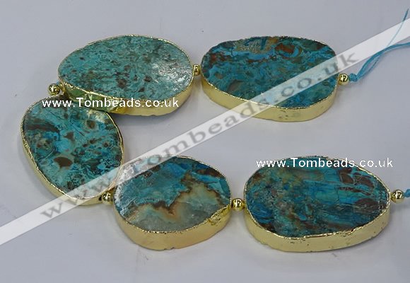 CNG3121 8 inches 30*45mm - 40*50mm freeform ocean agate beads