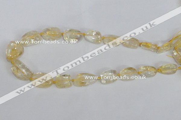 CNG313 15.5 inches 10*14mm – 15*20mm nuggets citrine gemstone beads