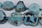 CNG3170 15.5 inches 15*20mm - 25*30mm freeform druzy agate beads