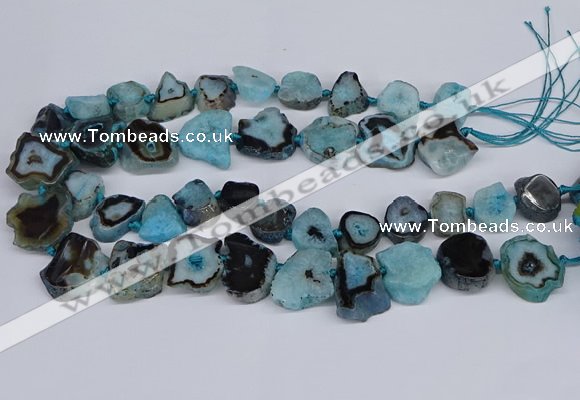 CNG3170 15.5 inches 15*20mm - 25*30mm freeform druzy agate beads