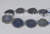 CNG3186 15.5 inches 40*45mm - 45*55mm freeform plated druzy agate beads