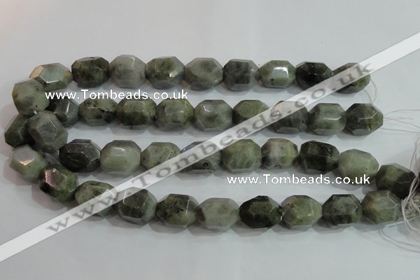 CNG320 15.5 inches 15*20mm faceted nuggets labradorite gemstone beads