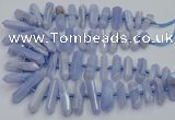 CNG3209 15.5 inches 10*25mm - 12*45mm faceted nuggets blue lace agate beads