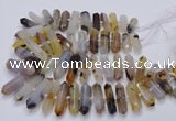 CNG3210 15.5 inches 10*25mm - 12*45mm faceted nuggets Montana agate beads