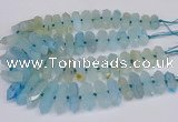 CNG3225 15.5 inches 10*25mm - 12*45mm faceted nuggets agate beads