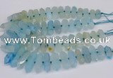 CNG3225 15.5 inches 10*25mm - 12*45mm faceted nuggets agate beads