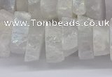 CNG3235 15.5 inches 20*25mm - 25*30mm nuggets plated white crystal beads