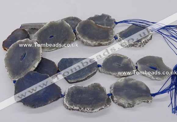 CNG3303 30*40mm - 45*55mm freeform druzy agate beads