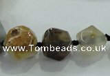 CNG331 15.5 inches 8*10mm - 15*18mm faceted nuggets agate beads