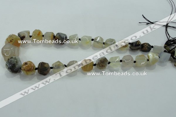 CNG331 15.5 inches 8*10mm - 15*18mm faceted nuggets agate beads