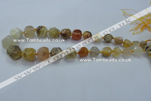 CNG332 15.5 inches 8*10mm - 15*18mm faceted nuggets agate beads