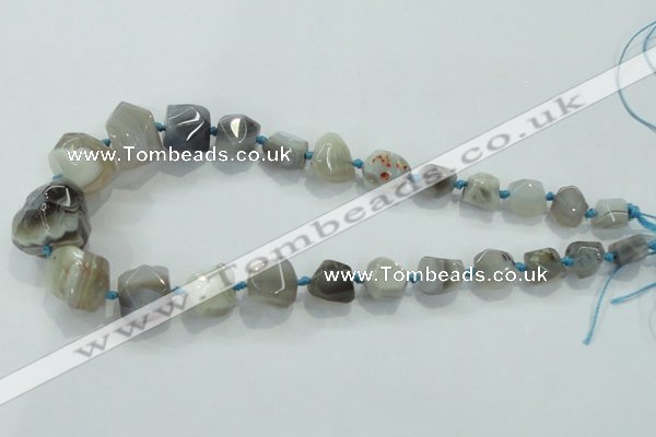 CNG333 15.5 inches 8*10mm - 18*22mm faceted nuggets agate beads