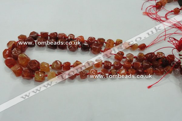 CNG334 15.5 inches 8*10mm - 13*15mm faceted nuggets agate beads