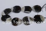 CNG3344 15.5 inches 40*45mm - 45*50mm faceted freeform agate beads