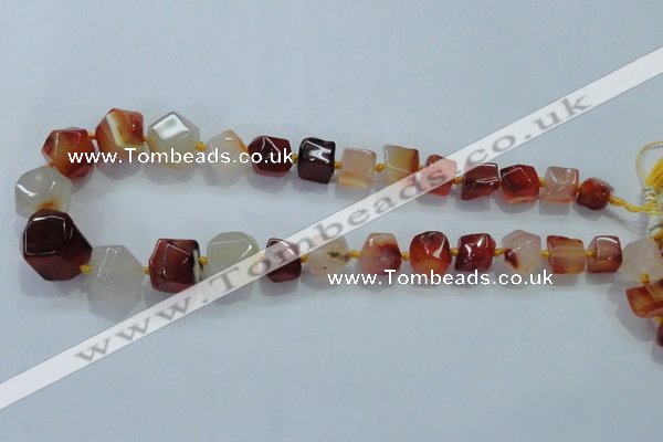 CNG336 15.5 inches 8*10mm - 15*18mm faceted nuggets agate beads