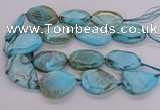 CNG3361 15.5 inches 30*35mm - 35*45mm faceted freeform agate beads