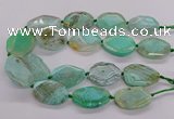 CNG3362 15.5 inches 30*35mm - 35*45mm faceted freeform agate beads