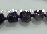 CNG337 15.5 inches 8*10mm - 15*18mm faceted nuggets amethyst beads