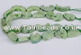 CNG3378 20*30mm - 30*45mm freeform plated druzy agate beads