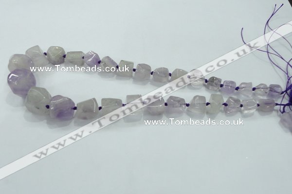 CNG338 15.5 inches 8*10mm - 18*22mm faceted nuggets amethyst beads