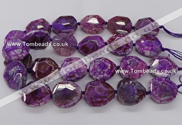 CNG3401 15.5 inches 28*30mm - 30*32mm faceted freeform agate beads