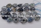 CNG3402 15.5 inches 28*30mm - 30*32mm faceted freeform agate beads