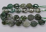 CNG3403 15.5 inches 28*30mm - 30*32mm faceted freeform agate beads