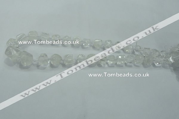 CNG341 15.5 inches 8*10mm - 15*18mm faceted nuggets white crystal beads