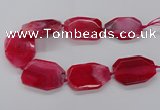 CNG3411 15.5 inches 38*50mm - 40*55mm faceted freeform agate beads