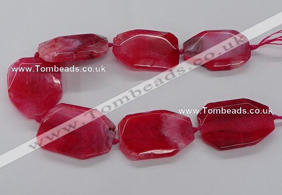 CNG3411 15.5 inches 38*50mm - 40*55mm faceted freeform agate beads