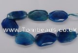 CNG3412 15.5 inches 38*50mm - 40*55mm faceted freeform agate beads