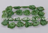 CNG3416 15.5 inches 18*25mm - 30*35mm freeform plated druzy agate beads