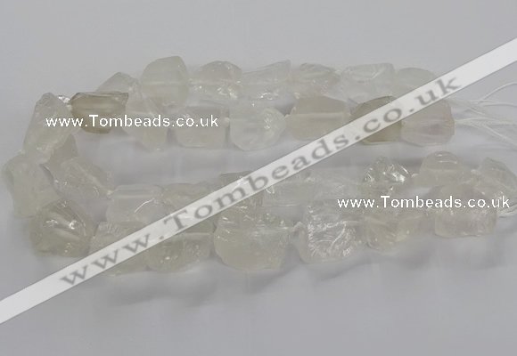 CNG3421 15.5 inches 15*20mm - 20*30mm nuggets white crystal beads