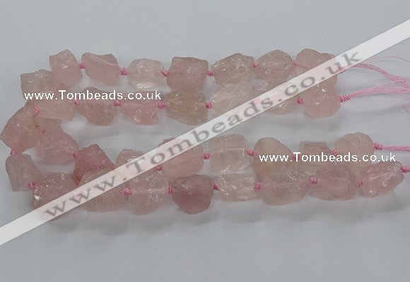 CNG3422 15.5 inches 15*20mm - 20*30mm nuggets rose quartz beads