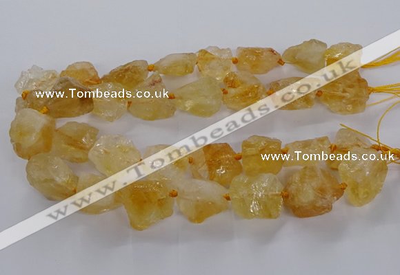 CNG3424 15.5 inches 15*20mm - 20*30mm nuggets citrine beads