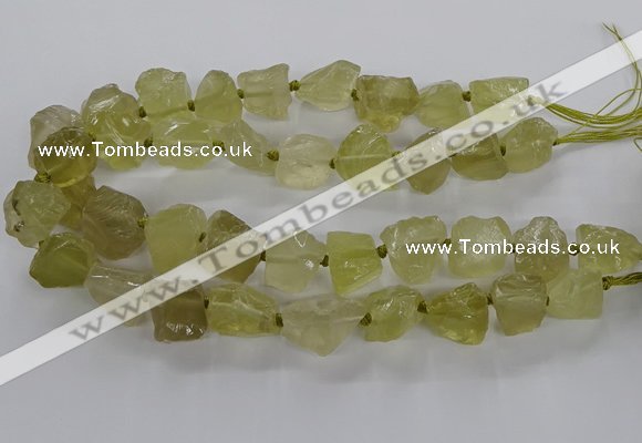 CNG3425 15.5 inches 15*20mm - 20*30mm nuggets lemon quartz beads