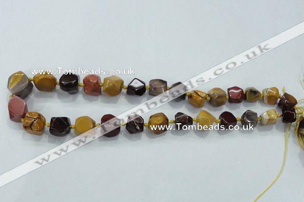 CNG343 15.5 inches 8*10mm - 15*18mm faceted nuggets mookaite jasper beads