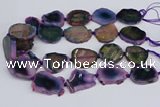 CNG3456 15.5 inches 20*30mm - 30*40mm freeform agate beads