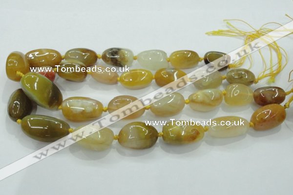 CNG346 15.5 inches 15*20mm - 20*28mm nuggets agate gemstone beads