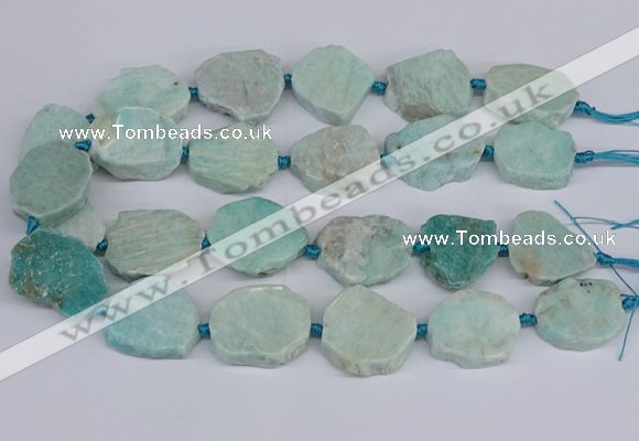 CNG3469 15.5 inches 20*25mm - 30*35mm freeform amazonite beads