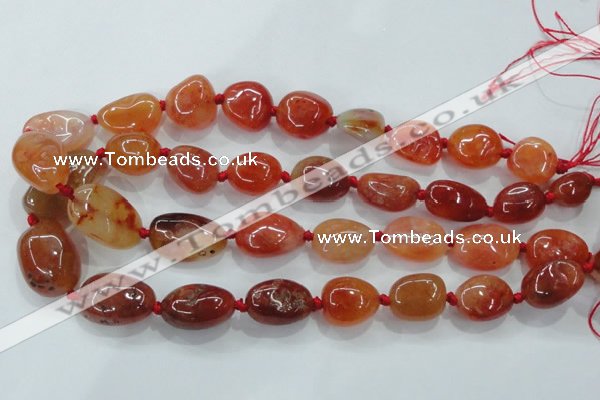 CNG347 15.5 inches 12*16mm - 20*28mm nuggets agate gemstone beads