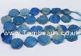 CNG3485 20*25mm - 30*35mm freeform chrysanthemum agate beads