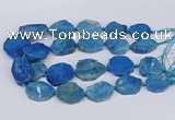 CNG3486 30*35mm - 35*45mm freeform chrysanthemum agate beads