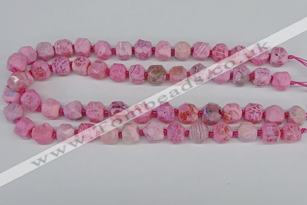 CNG3501 15.5 inches 12mm - 14mm faceted nuggets agate beads