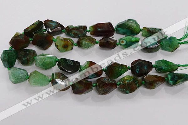 CNG3511 15.5 inches 15*20mm - 18*25mm faceted nuggets agate beads