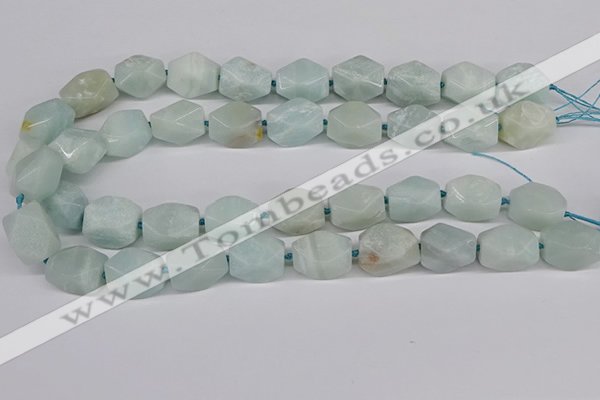 CNG3525 15.5 inches 13*18mm - 15*20mm faceted nuggets amazonite beads