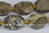 CNG3528 15.5 inches 13*18mm - 15*20mm faceted nuggets devil jasper beads