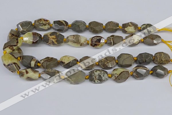 CNG3528 15.5 inches 13*18mm - 15*20mm faceted nuggets devil jasper beads