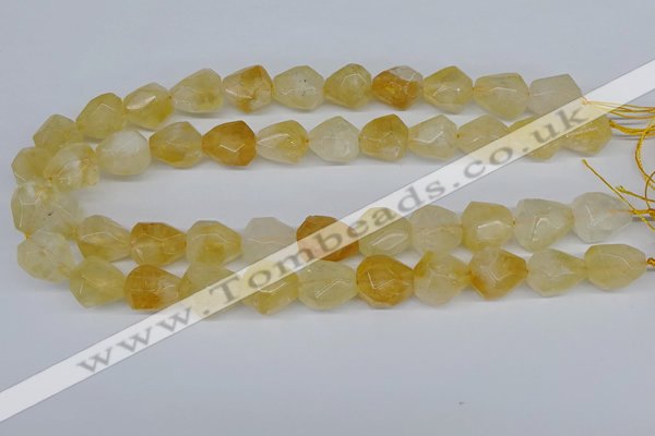 CNG3531 15.5 inches 12*16mm - 13*18mm faceted nuggets citrine beads